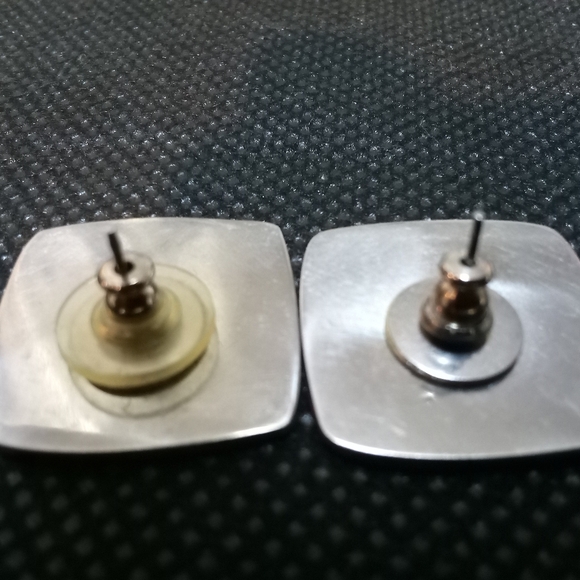 Color Burst Earrings , Multi Colored With Stud Post , Safety Back - Picture 3 of 10